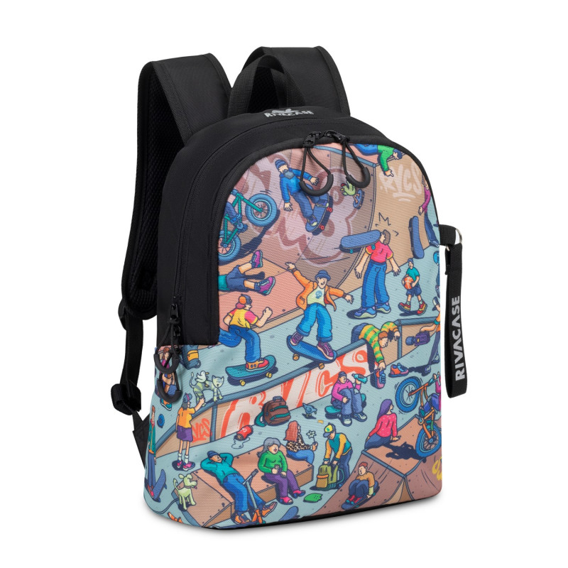 Rivacase 5420 Սև Agora Urban Print Ուսապարկ "Skaters" 12L
